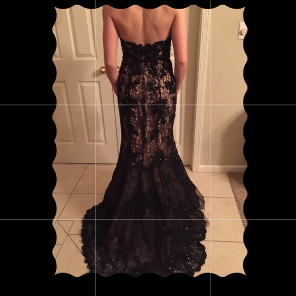 Black lace Mia Bella gown - Picture 7 of 8